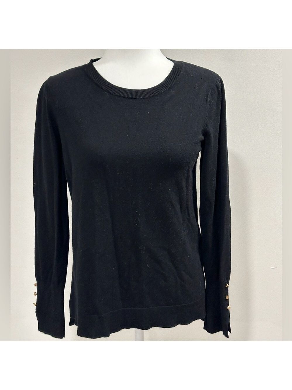 Philosophy Lightweight Sweater Button Detail Slit Cuff Size Medium